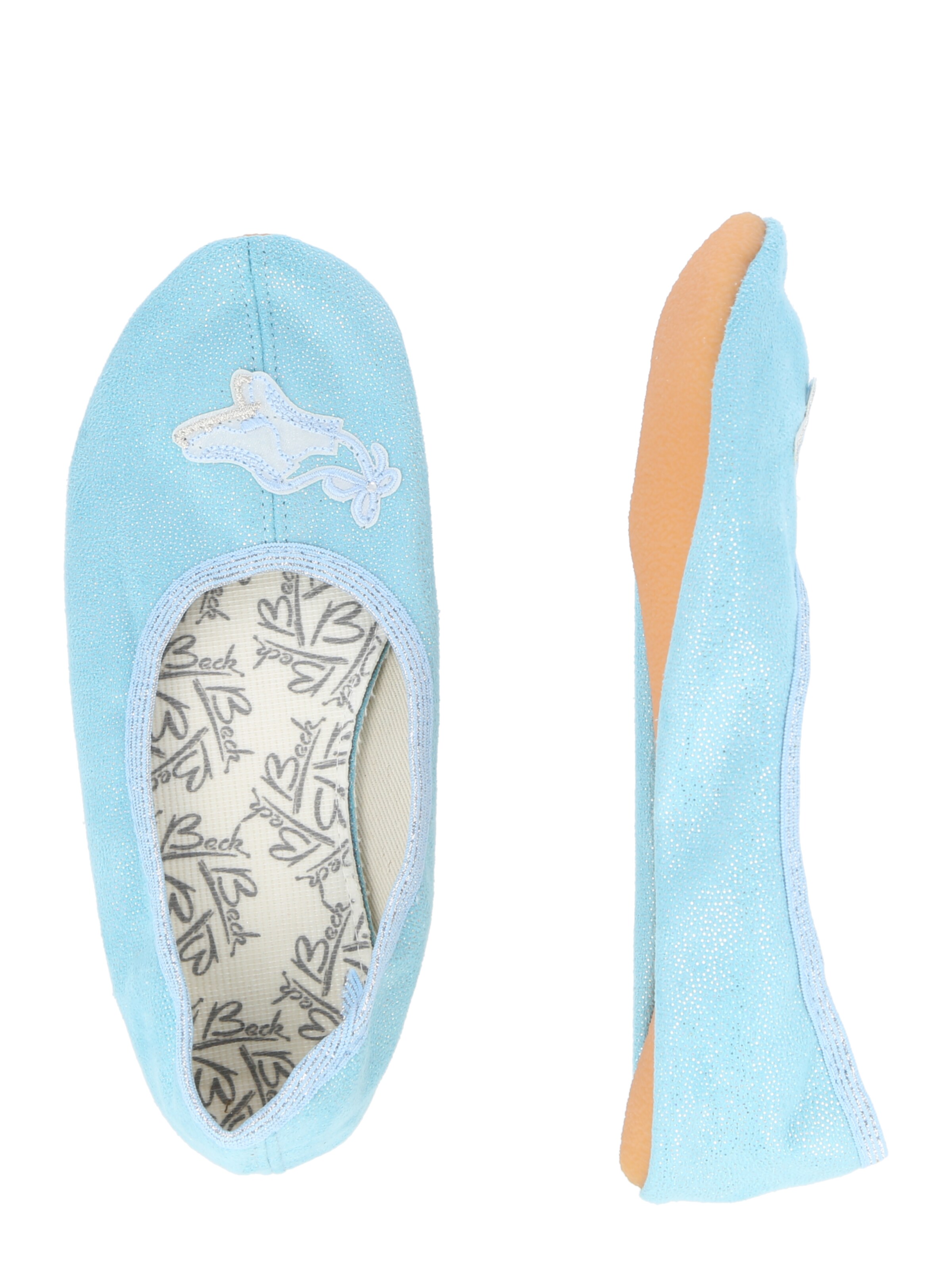 BECK Baleríny 'Ice Dance' svetlomodrá / strieborná