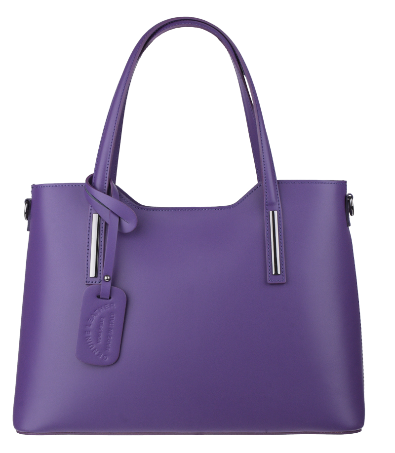 Fialová kožená talianska kabelka Isidora Viola NovaKabelka.sk