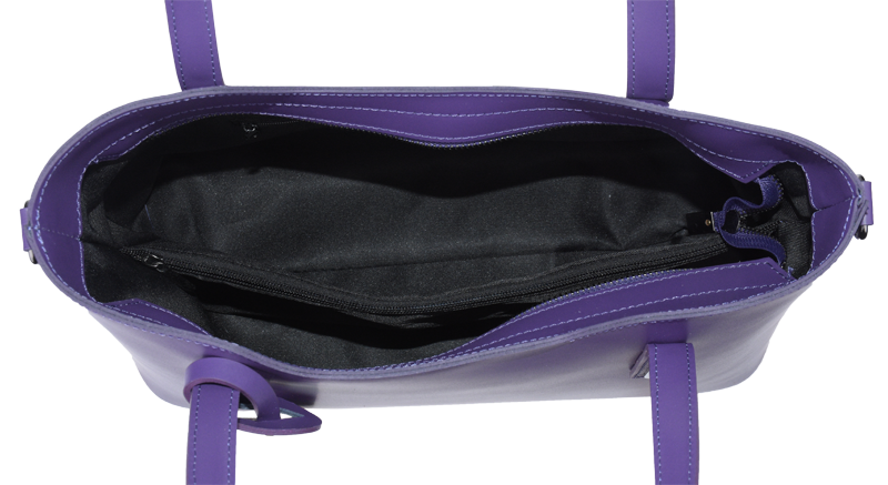 Fialová kožená talianska kabelka Isidora Viola NovaKabelka.sk