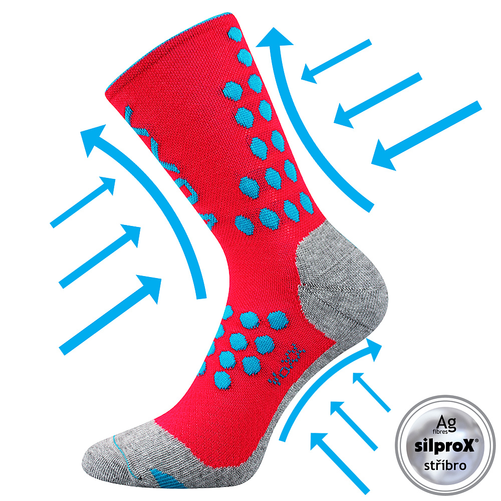 FINISH kompresné farebné športové ponožky VoXX Čierna 43-46 1 pár