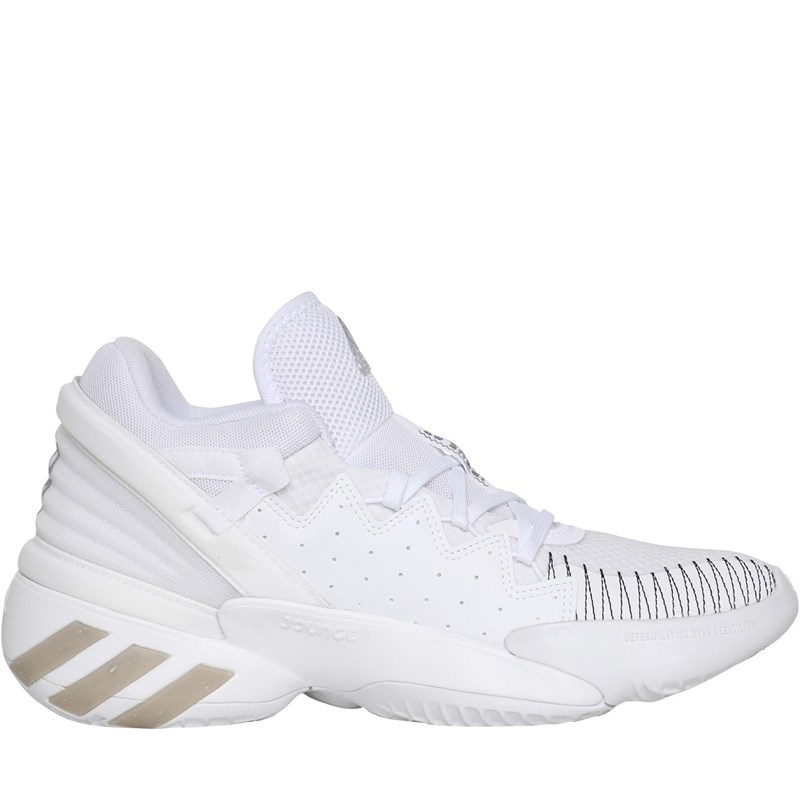 adidas Mens Donovan Mitchell D.O.N. Issue #2 Basketball Shoes Footwear White/Core Black/Sky Tint 