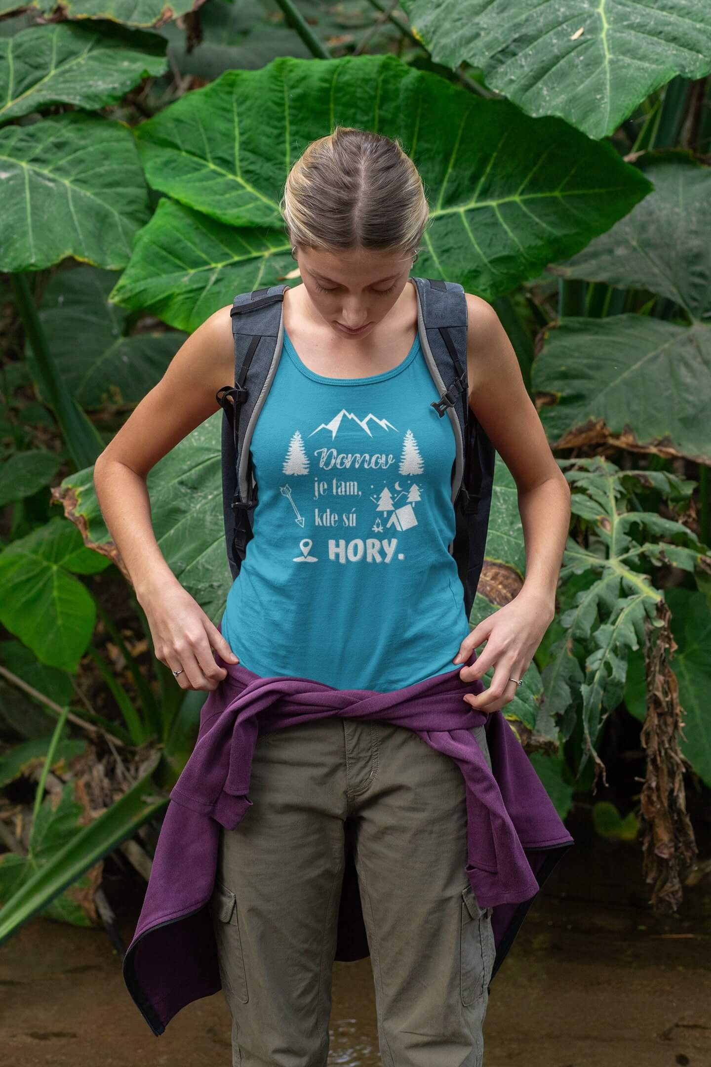 MMO Dámske tielko Domov je tam, kde sú hory Vyberte farbu: Žltá, Vyberte veľkosť: XS