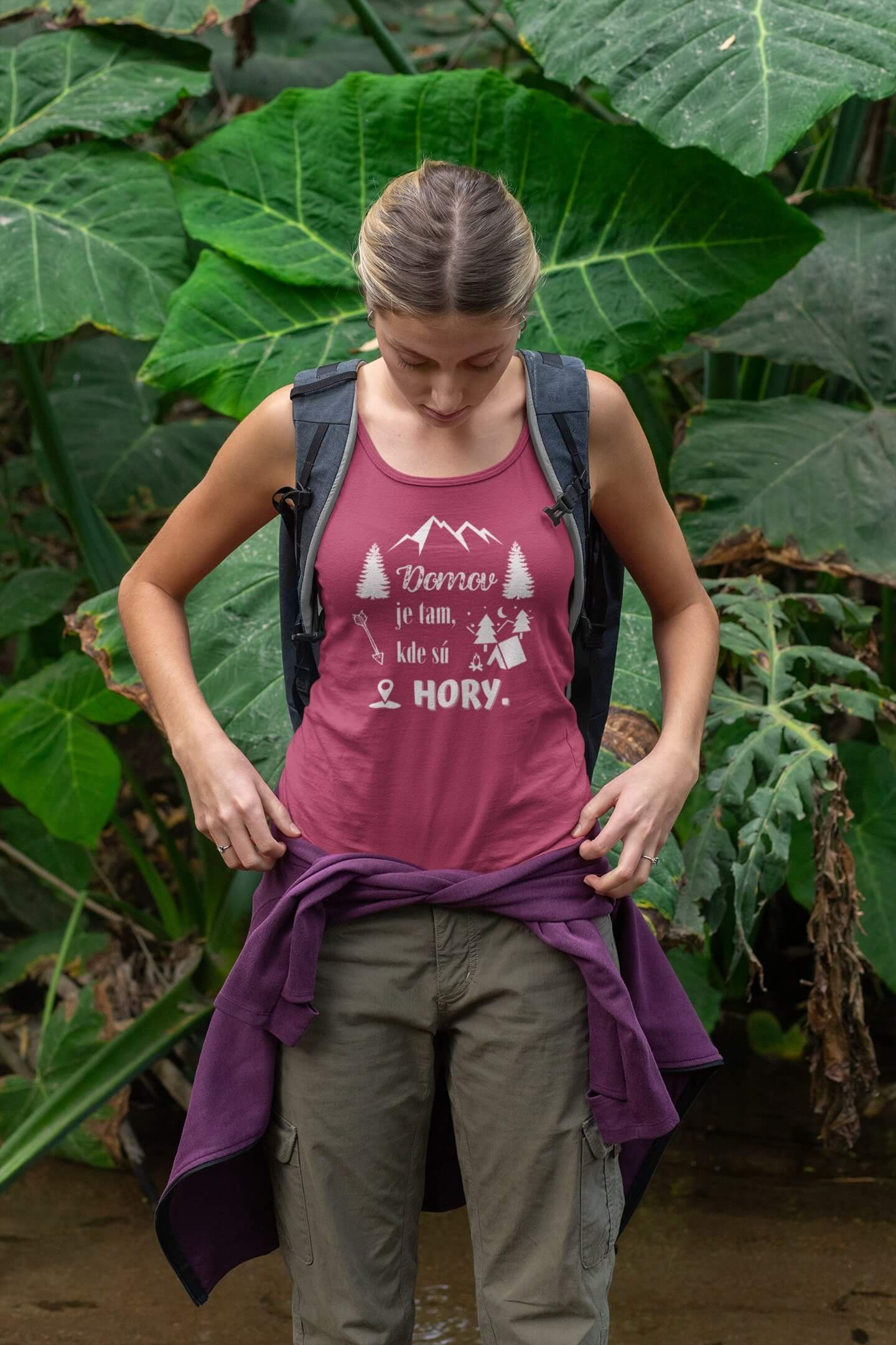 MMO Dámske tielko Domov je tam, kde sú hory Vyberte farbu: Žltá, Vyberte veľkosť: XS