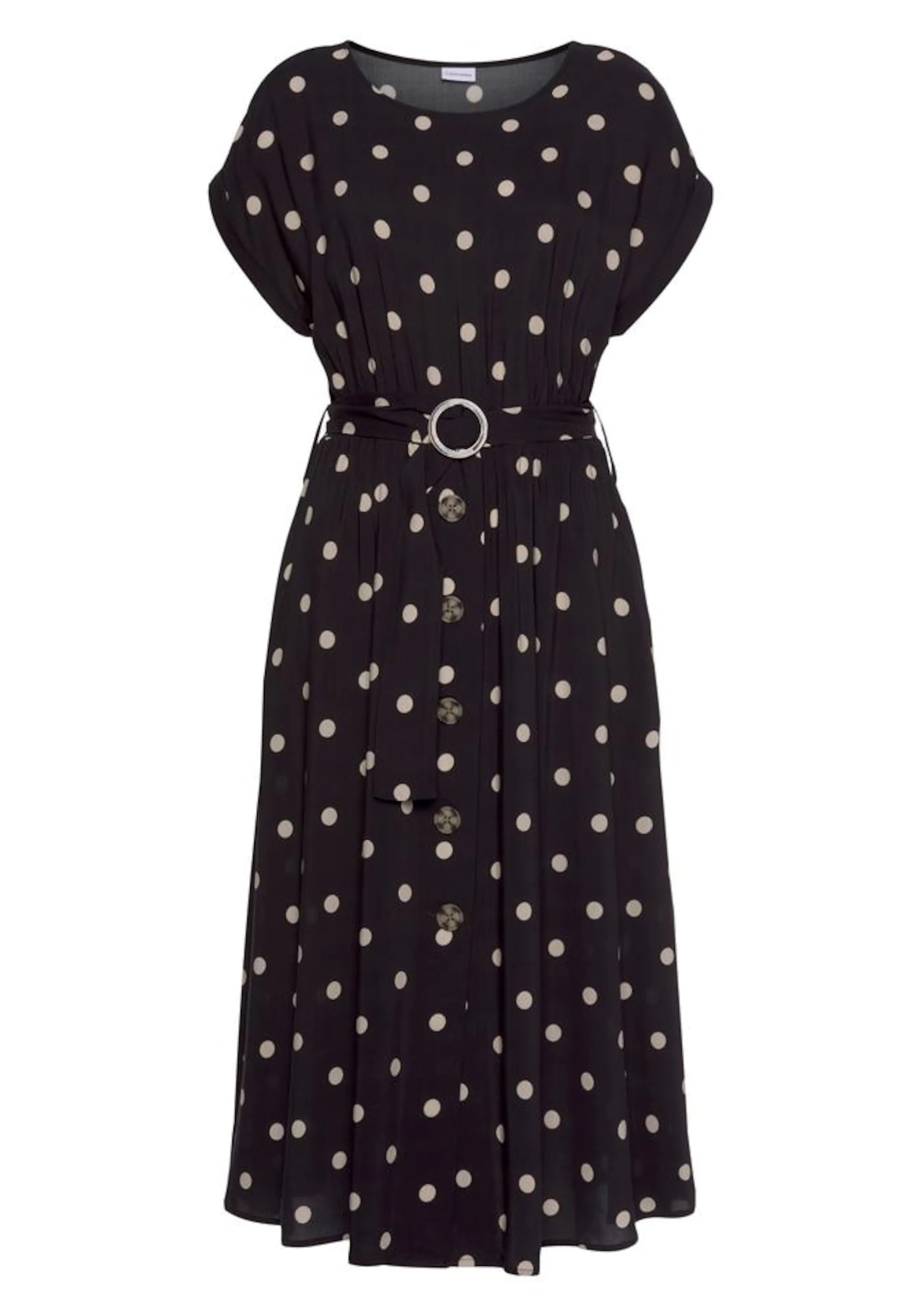 LASCANA Šaty béžová / čierna