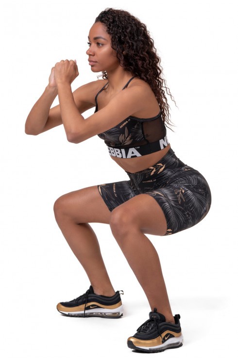 NEBBIA Earth Powered sports bra volcanic black