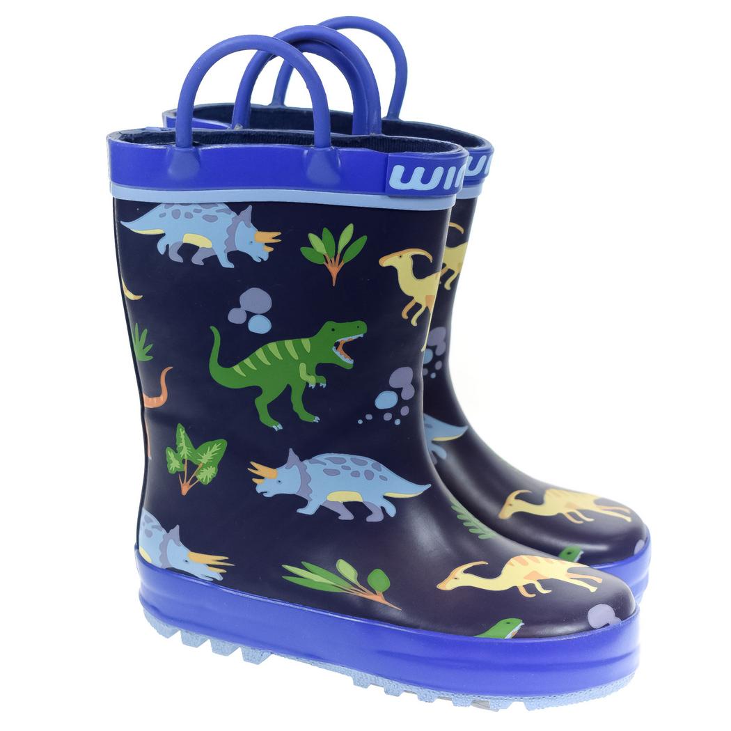 JOHN-C Detské modré gumáky DINO 21-27