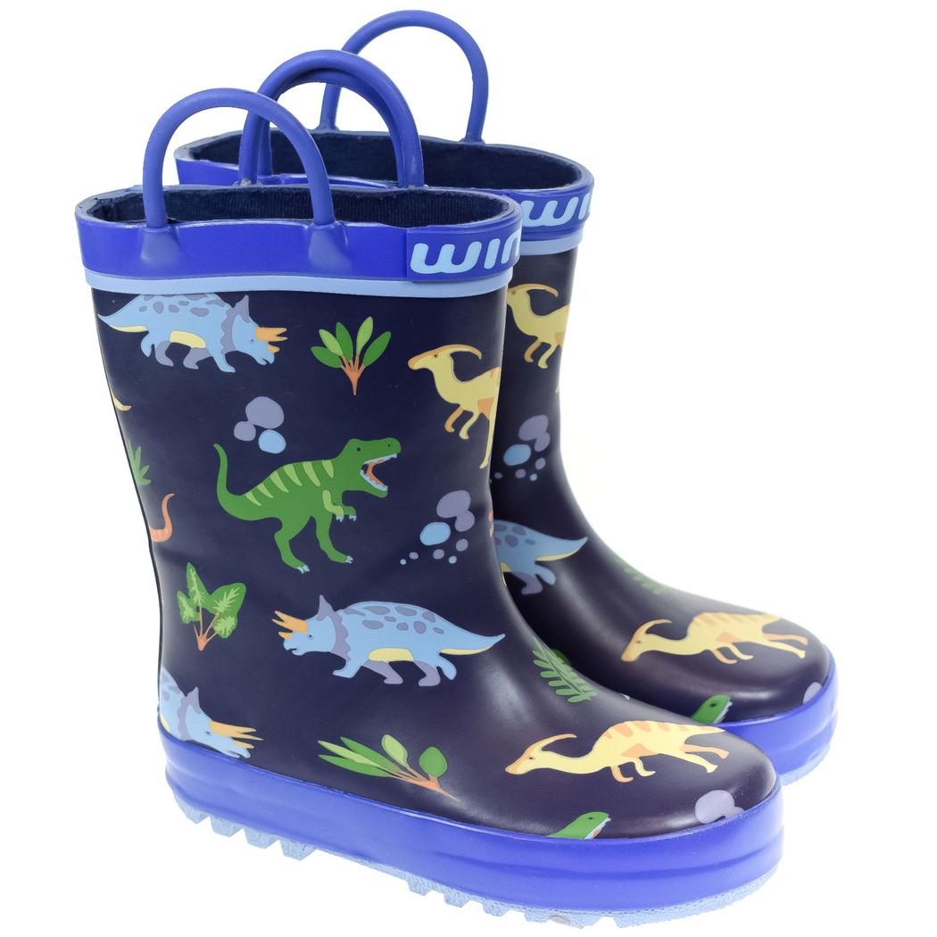 JOHN-C Detské modré gumáky DINO 21-27