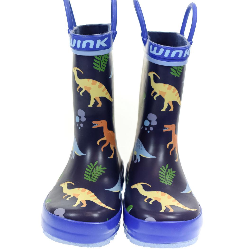 JOHN-C Detské modré gumáky DINO 21-27