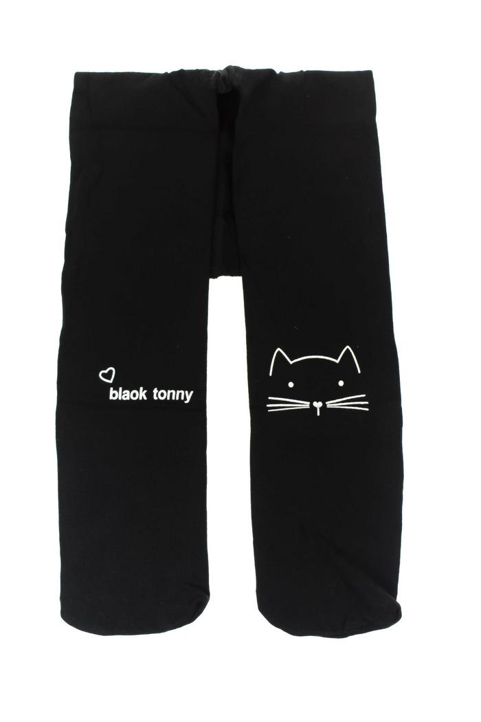 AURA.VIA Detské čierne pančuchy KITY