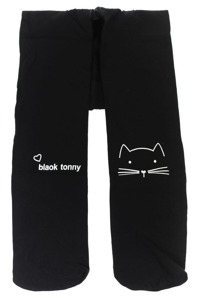 AURA.VIA Detské čierne pančuchy KITY