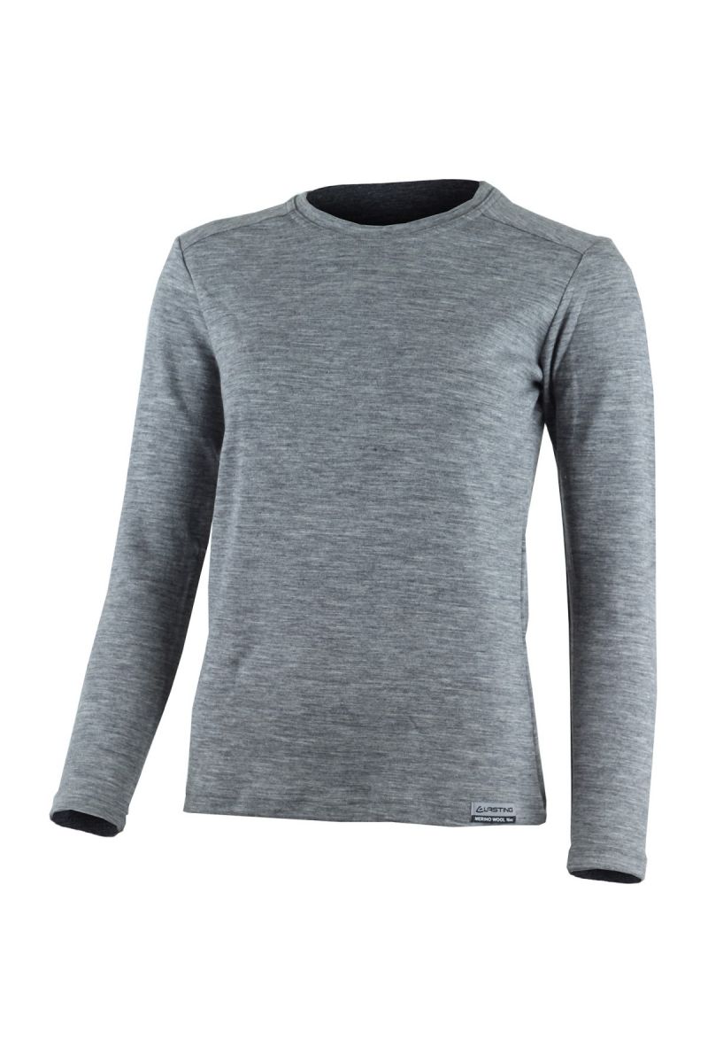 Lasting dámska merino mikina LOTA 8484 sivá