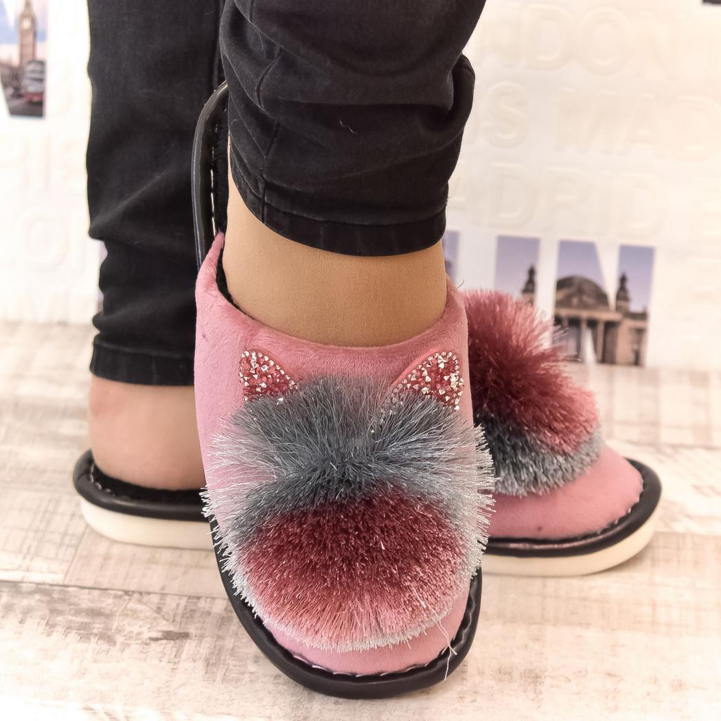 JOHN-C Dámske tmavoružové papuče LADY