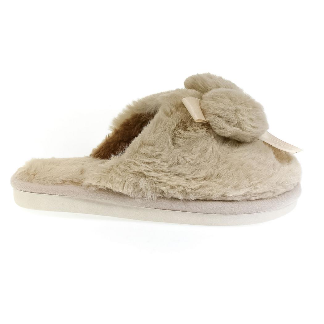 JOHN-C Detské béžové papuče BOW