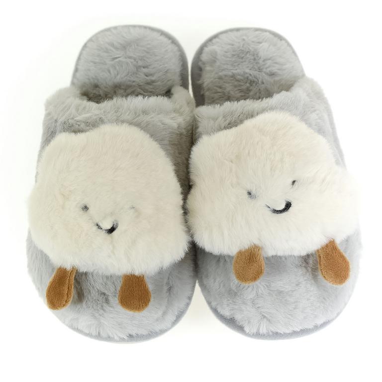 JOHN-C Detské sivé papuče OBLÁČIK