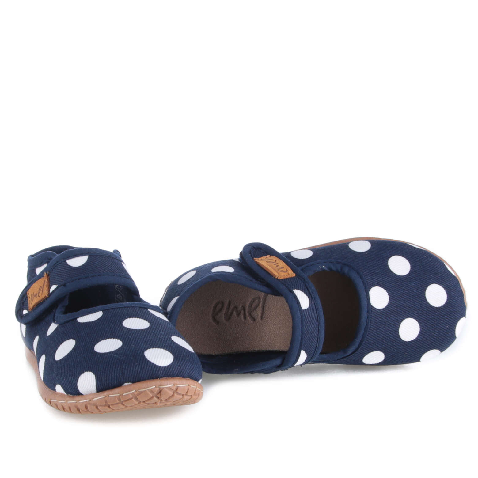 Domáca obuv EMEL 103-3 Modrá s bodkami