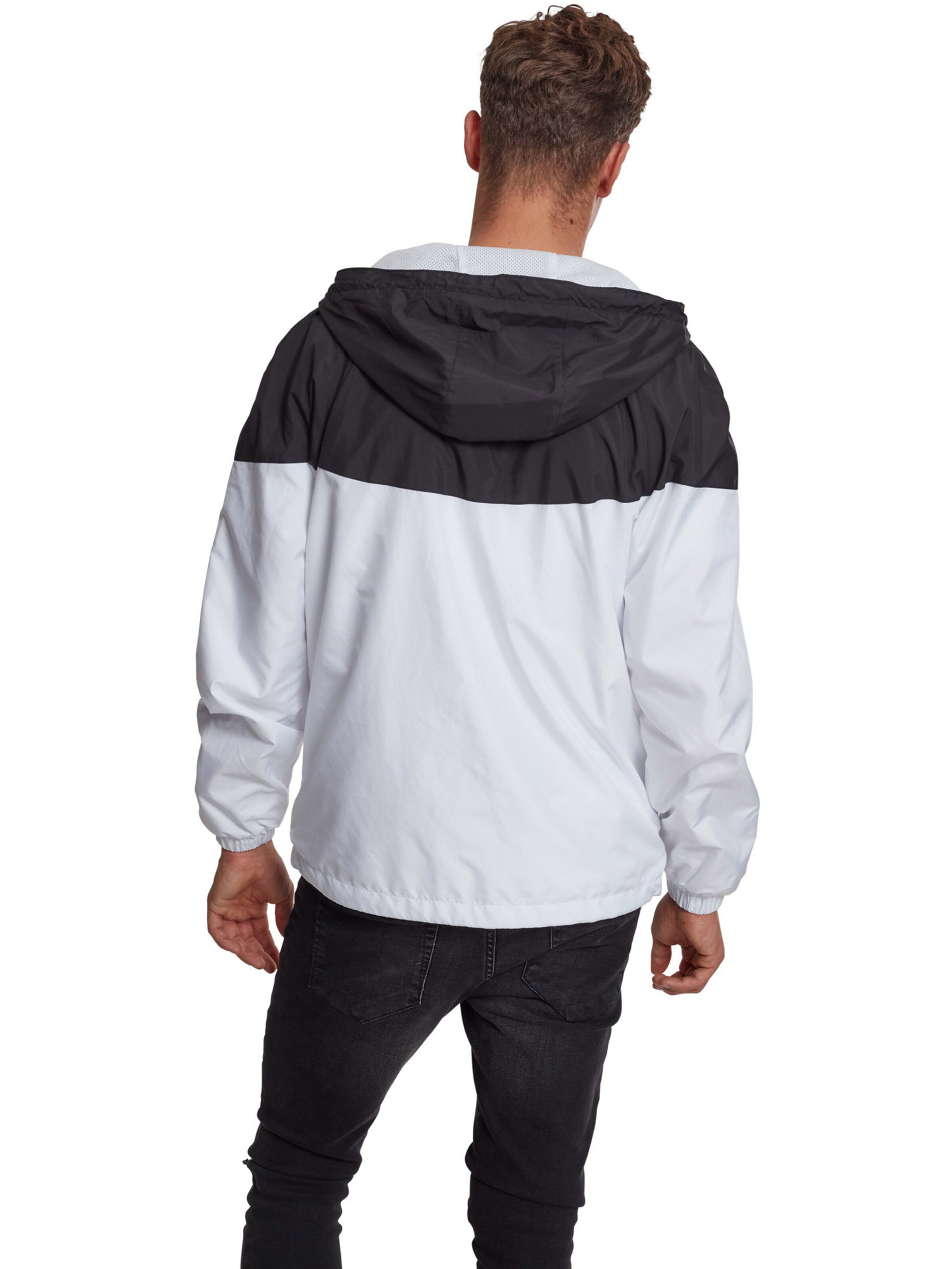 Urban Classics Prechodná bunda čierna / biela