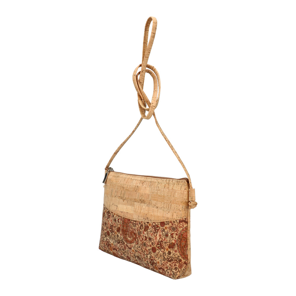 Made in Portugal Korková ľahká crossbody dámska kabelka MSR17 hnedá