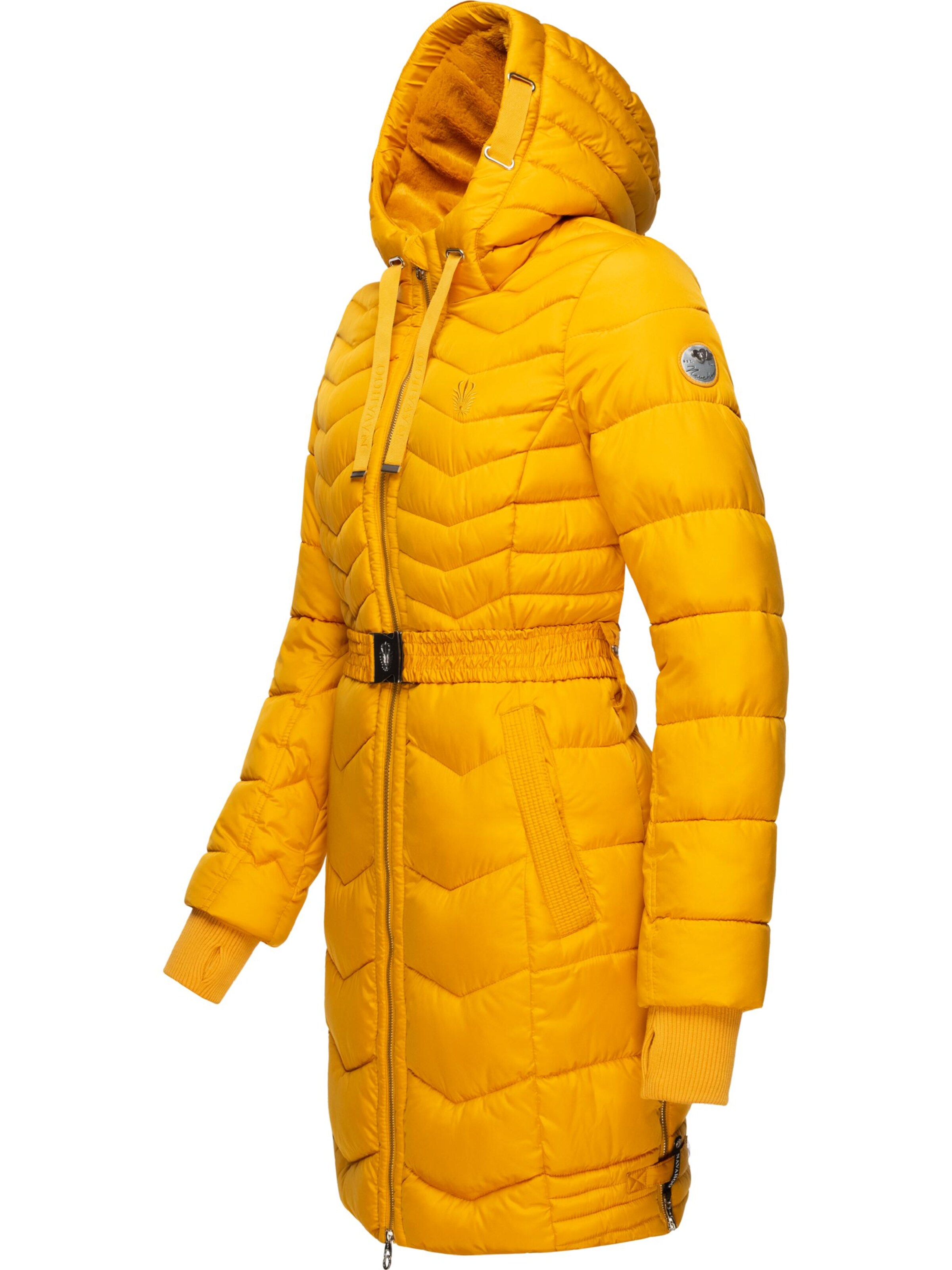 NAVAHOO Zimný kabát 'Alpenveilchen' zlatá žltá