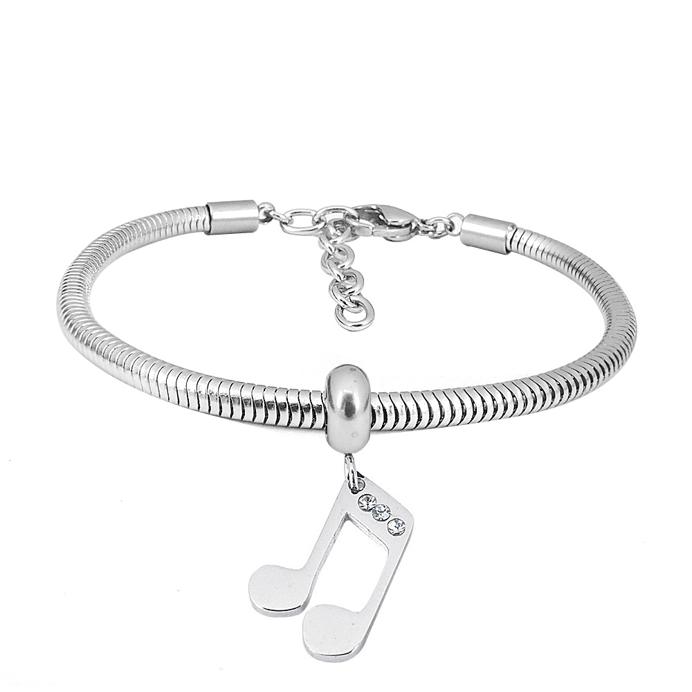 Linda's Jewelry Prívesok na náramok Veselá Nota chirurgická oceľ IP076