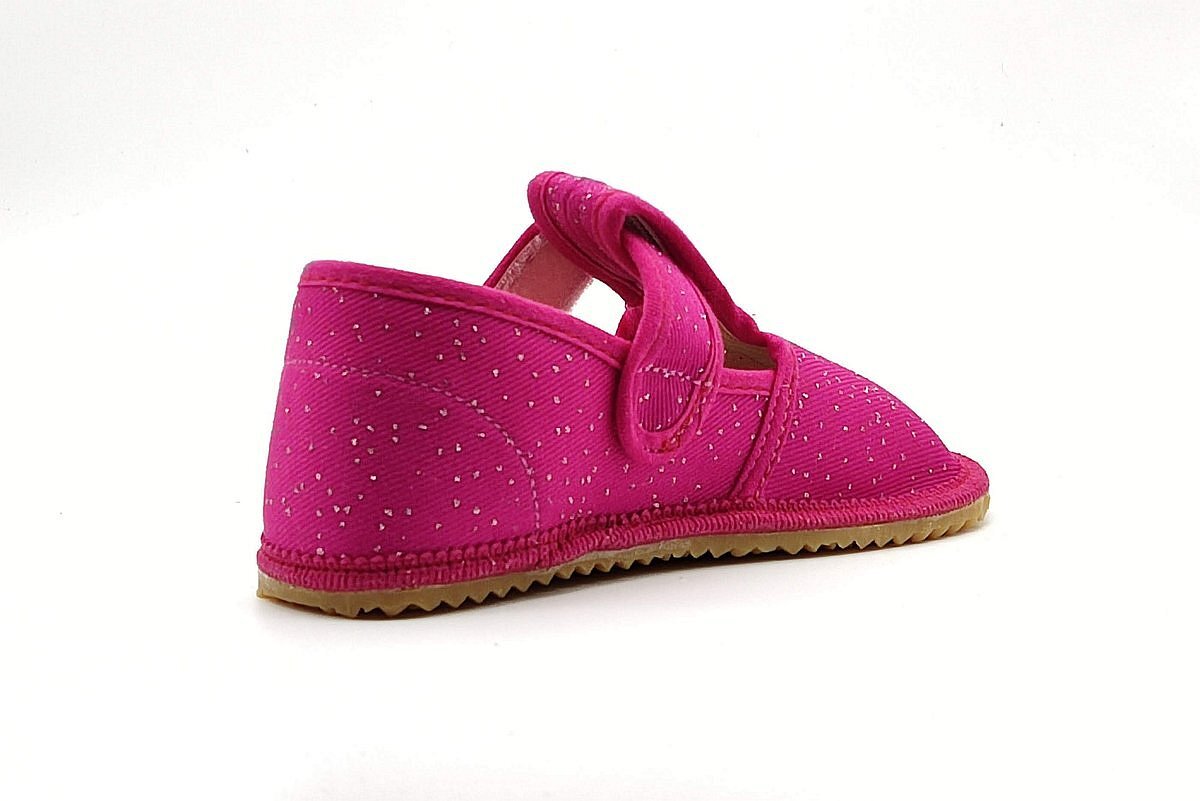 Barefoot papučky BEDA PINK SHINE Ružová BF 060010/W/02 (ZÚŽENÉ)