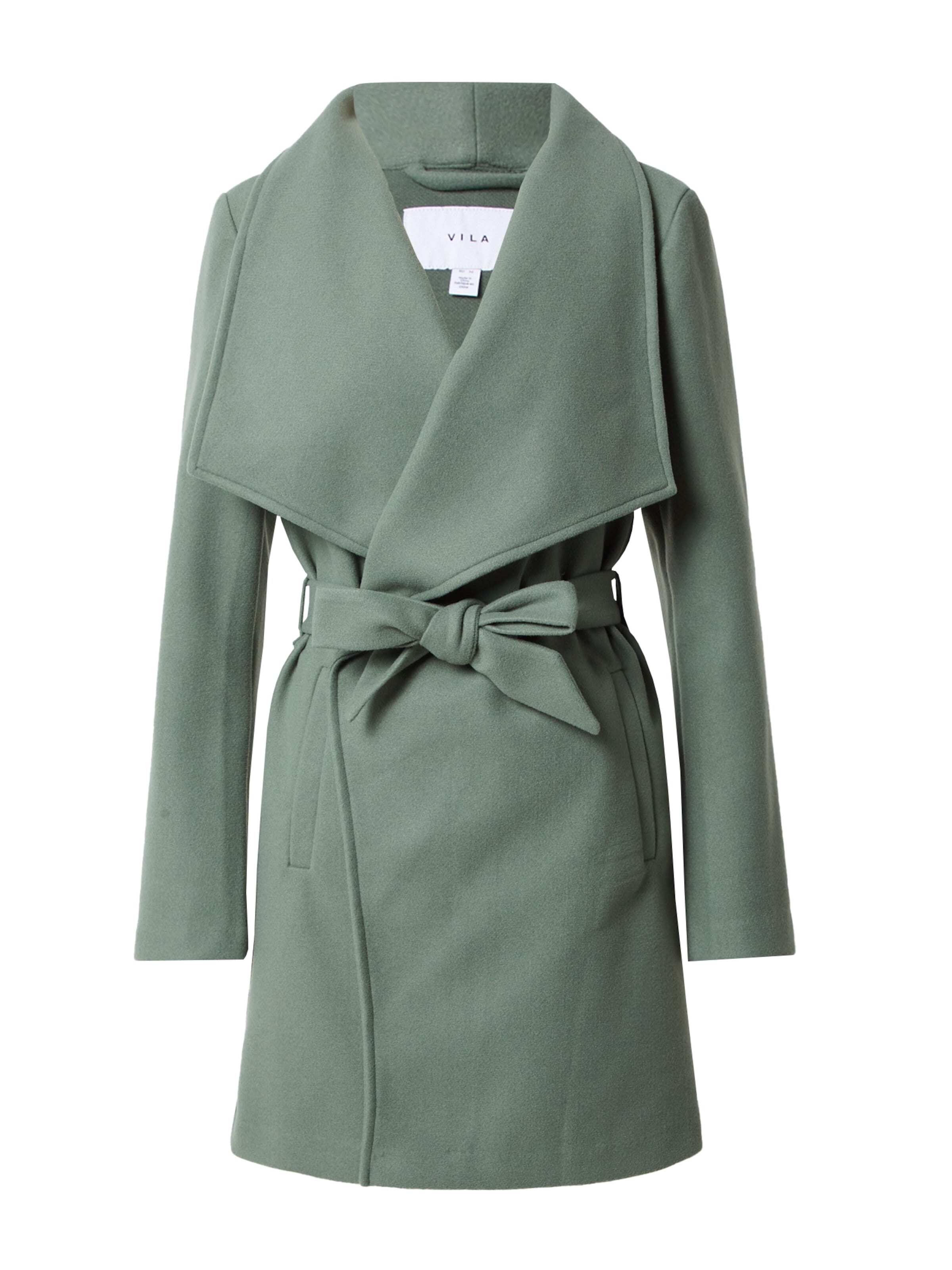 VILA Prechodný kabát 'COOLEY' pastelovo zelená