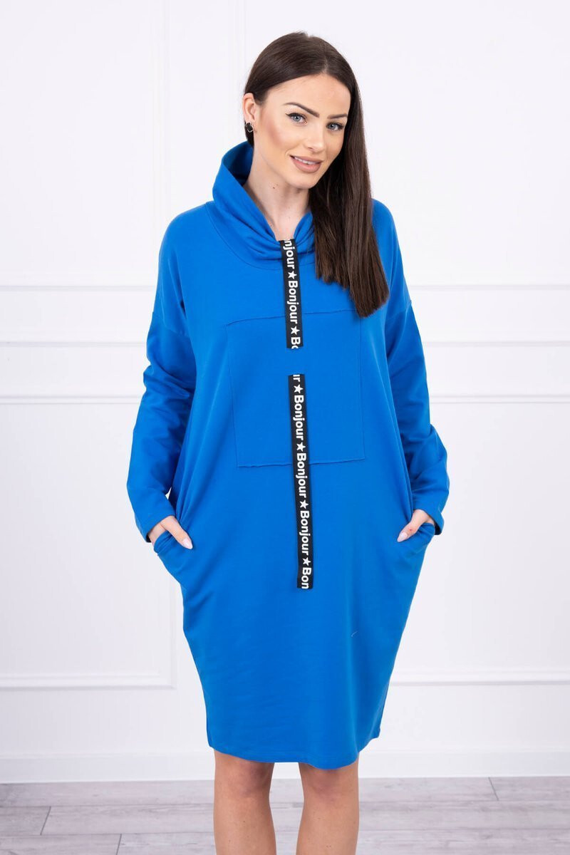 K-Fashion Nevädzové šaty s kravatou