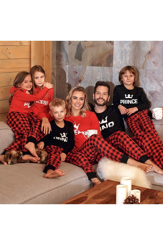 DN Nightwear Dámske pyžamo Queen červené dlhé