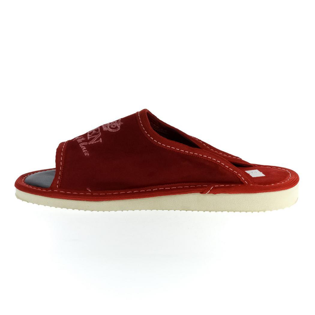 JOHN-C Luxusné dámske červené papuče QUEEN of the HOUSE