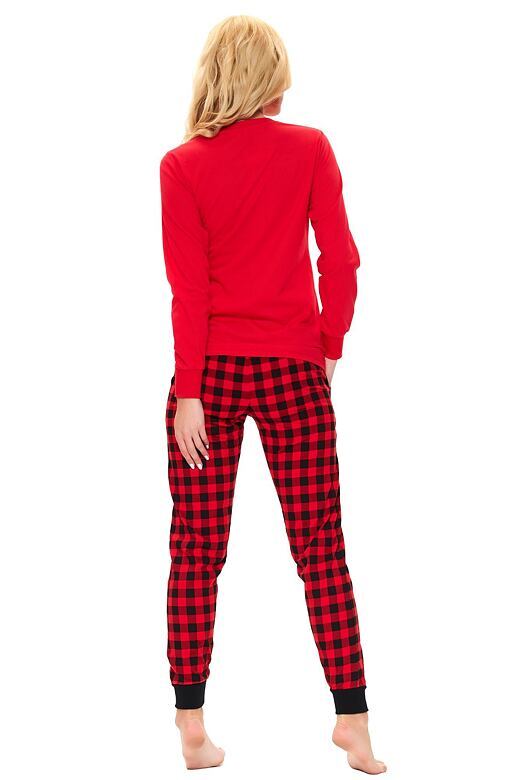 DN Nightwear Dámske pyžamo Queen červené dlhé