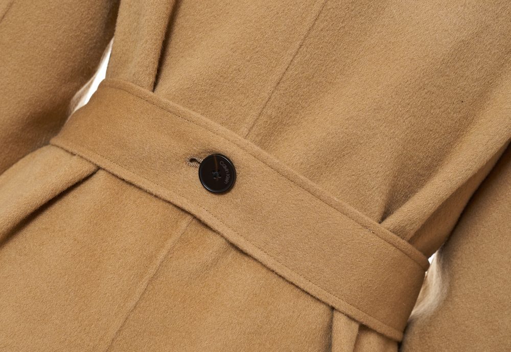 Calvin Klein béžový flaušový kabát