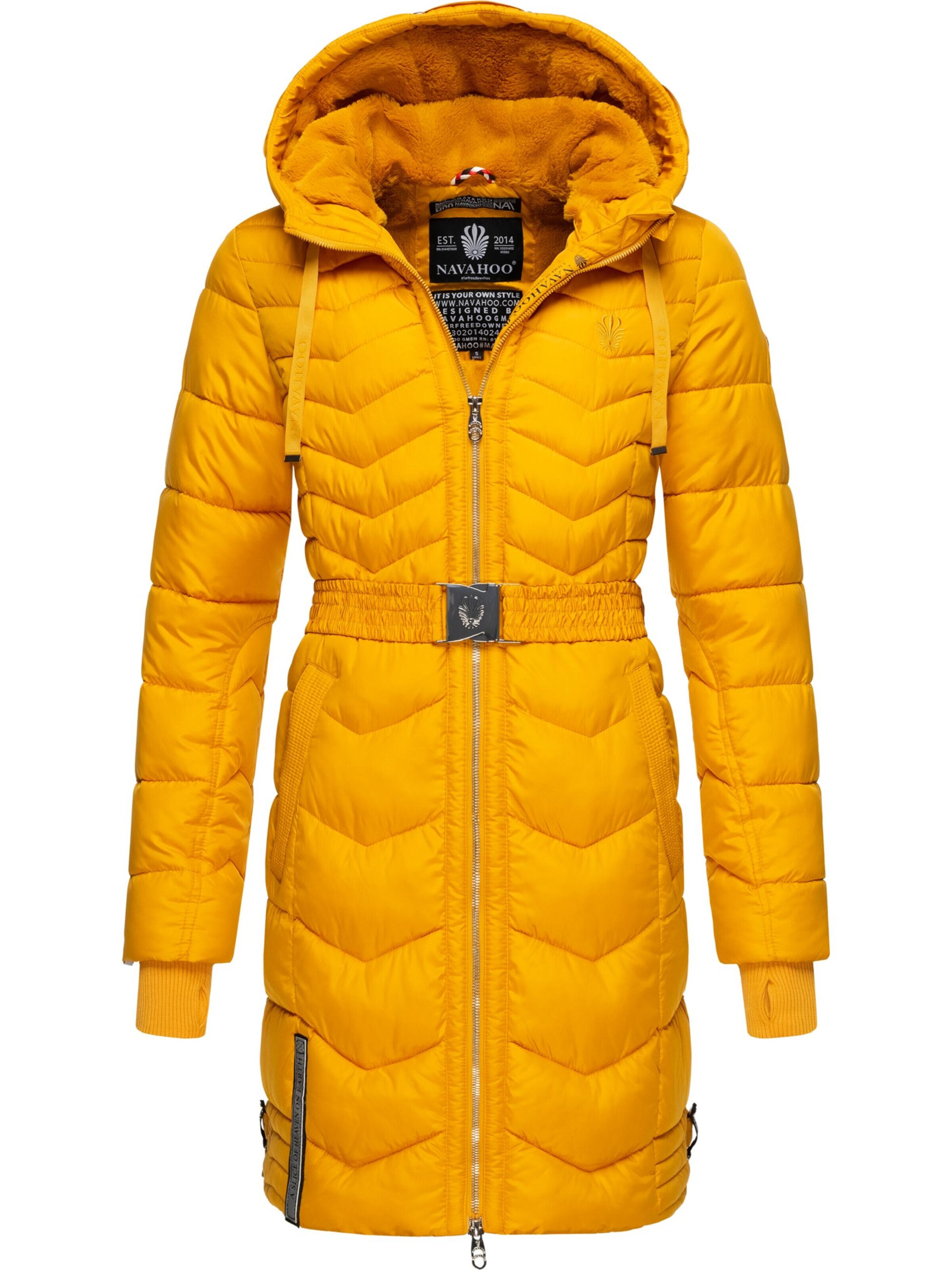 NAVAHOO Zimný kabát 'Alpenveilchen' zlatá žltá