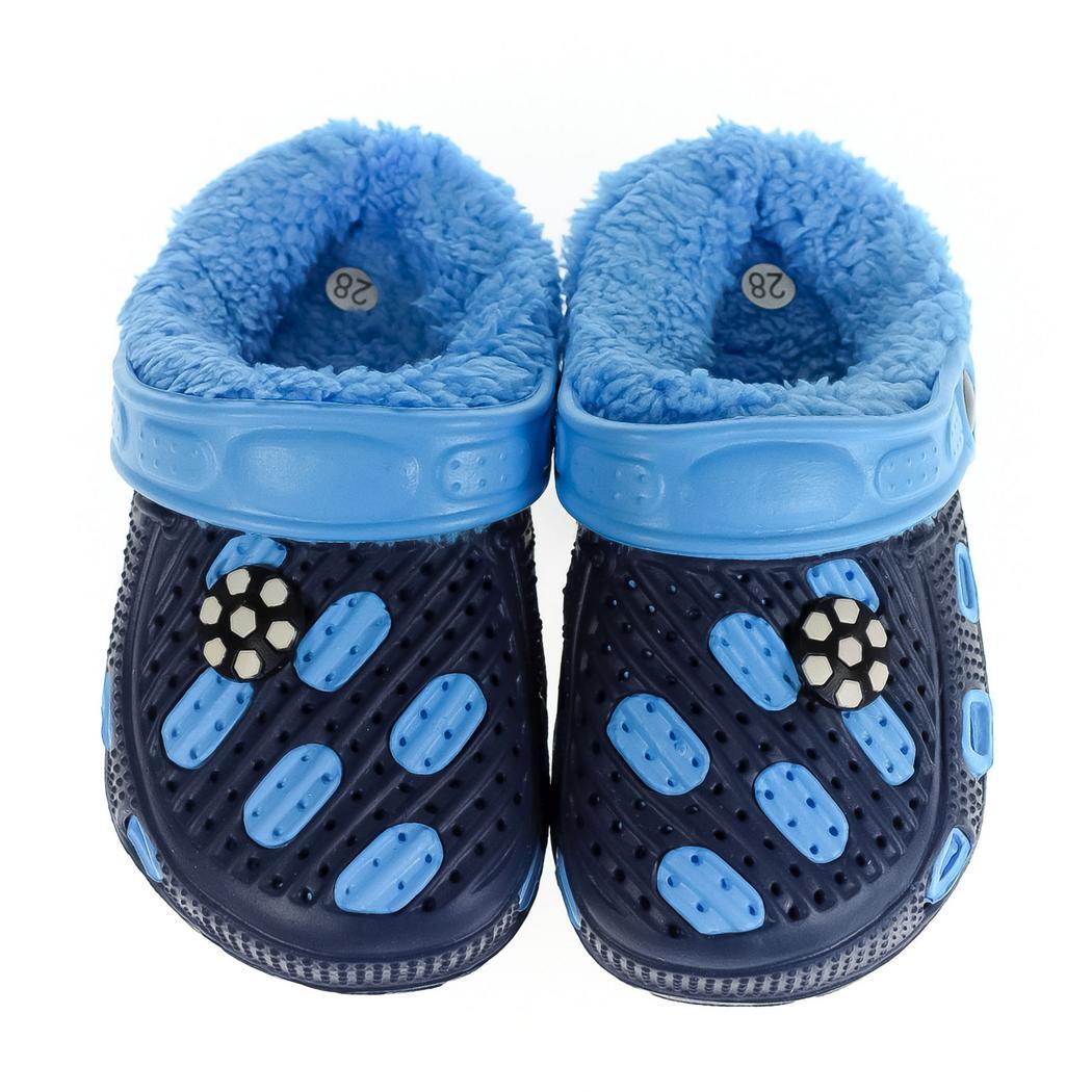 JOHN-C Detské modré zateplené crocsy SANDY 30-35