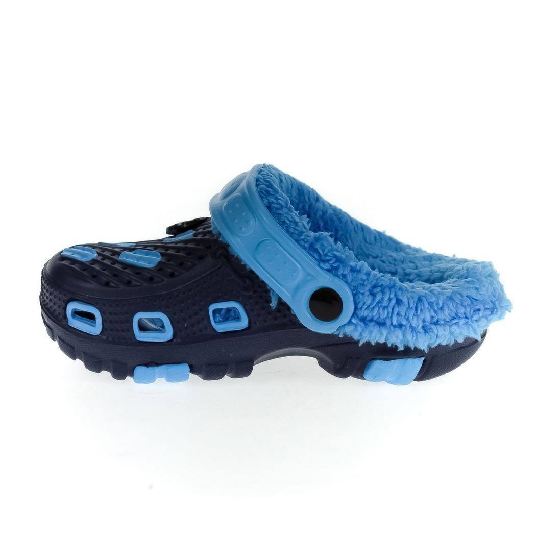 JOHN-C Detské modré zateplené crocsy SANDY 30-35