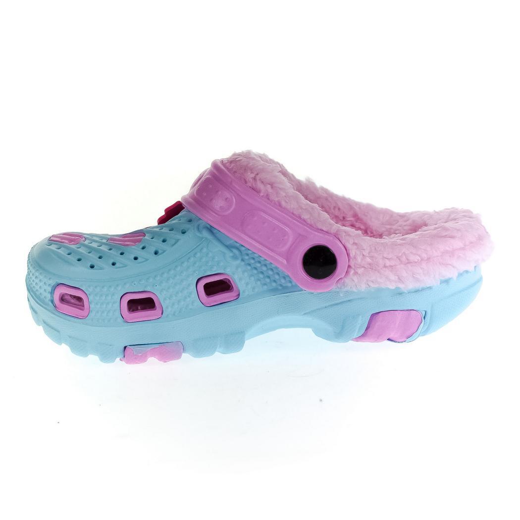 JOHN-C Detské svetlomodré zateplené crocsy SANDY 24-29