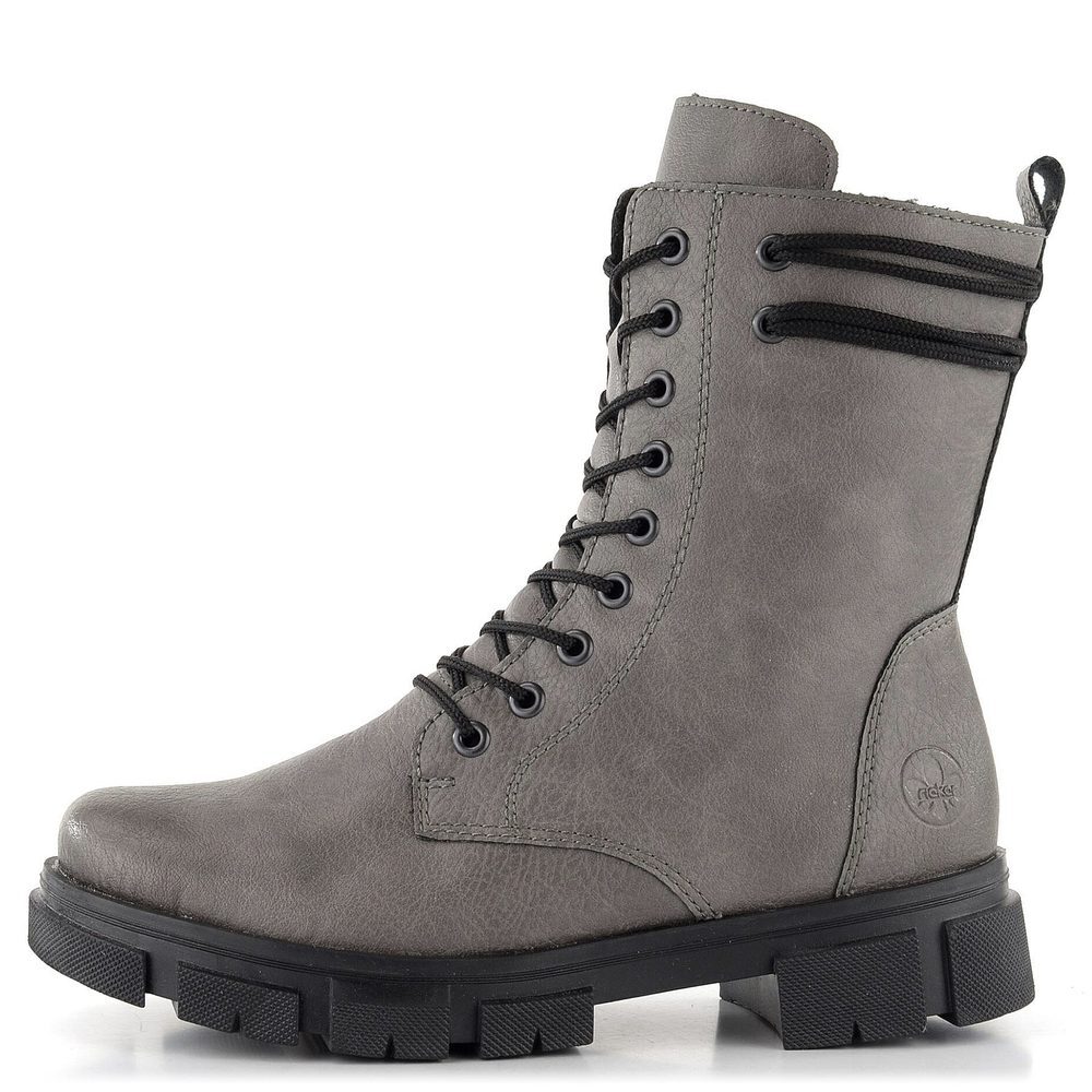 Rieker vyššia šnurovacia členková obuv šedá Y7117-40