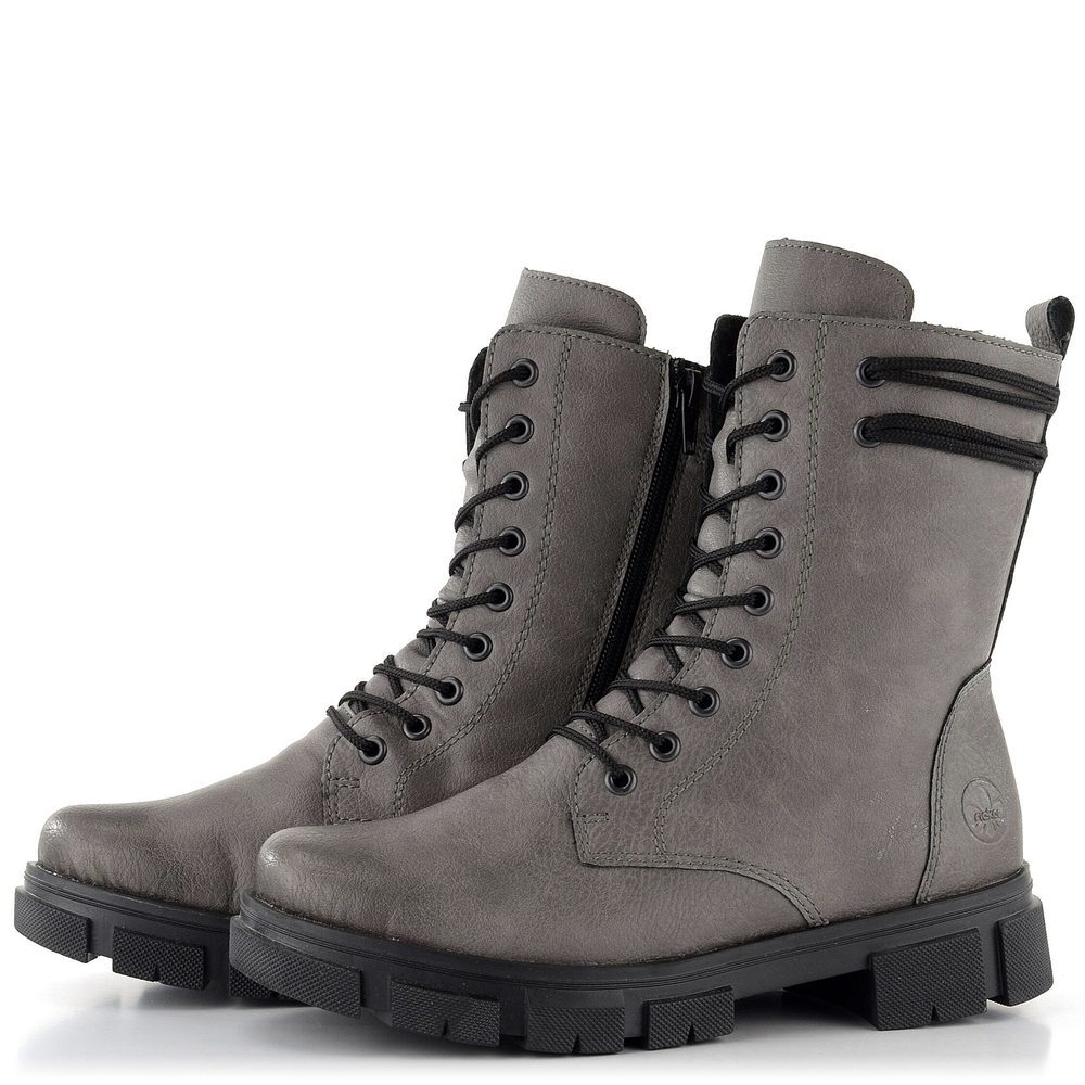 Rieker vyššia šnurovacia členková obuv šedá Y7117-40