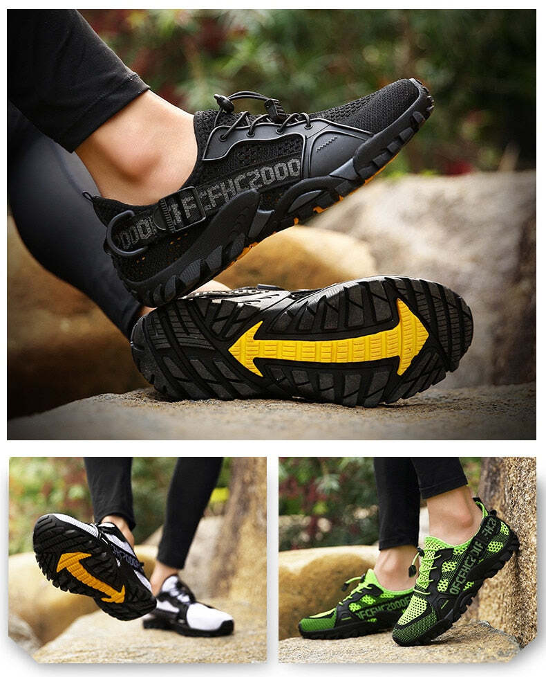 MIXI FASHION Trekové tenisky pánské turistické boty letní s nápisy