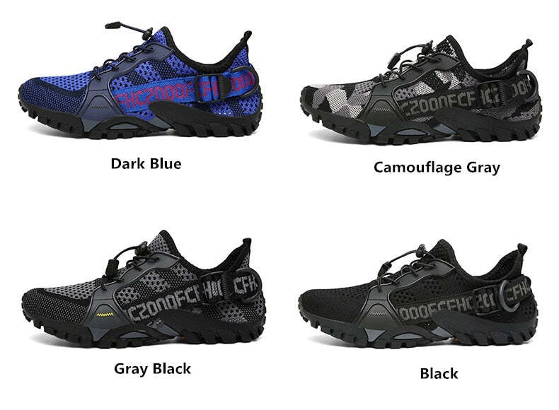 MIXI FASHION Trekové tenisky pánské turistické boty letní s nápisy