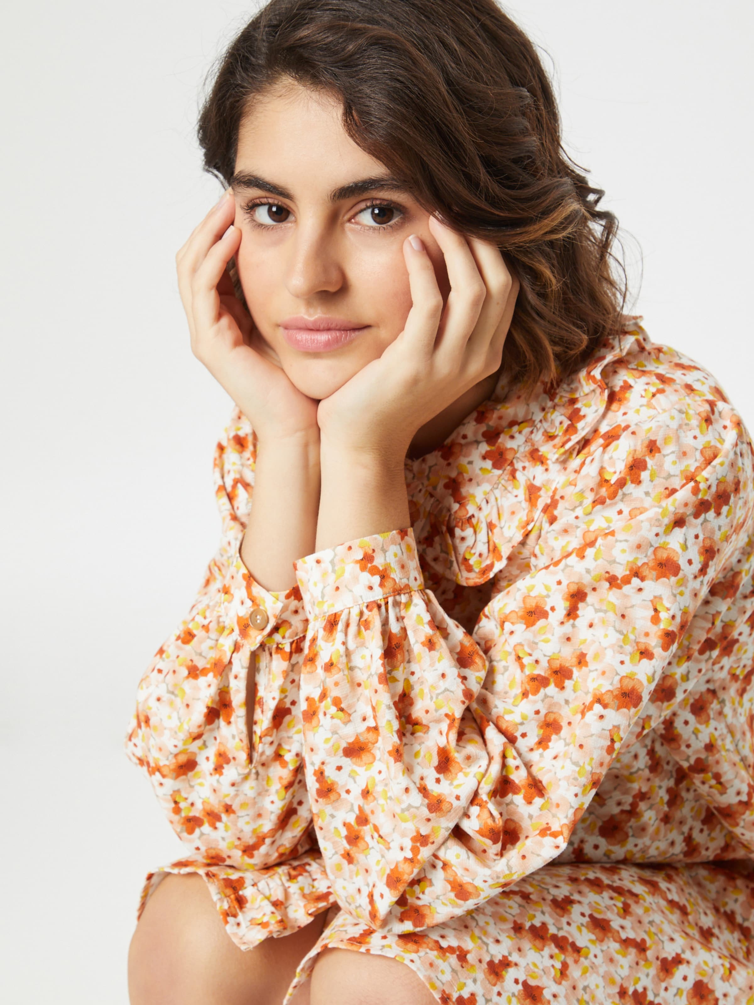 Résumé Košeľové šaty 'OSMARS' béžová / karamelová / žltá / broskyňová