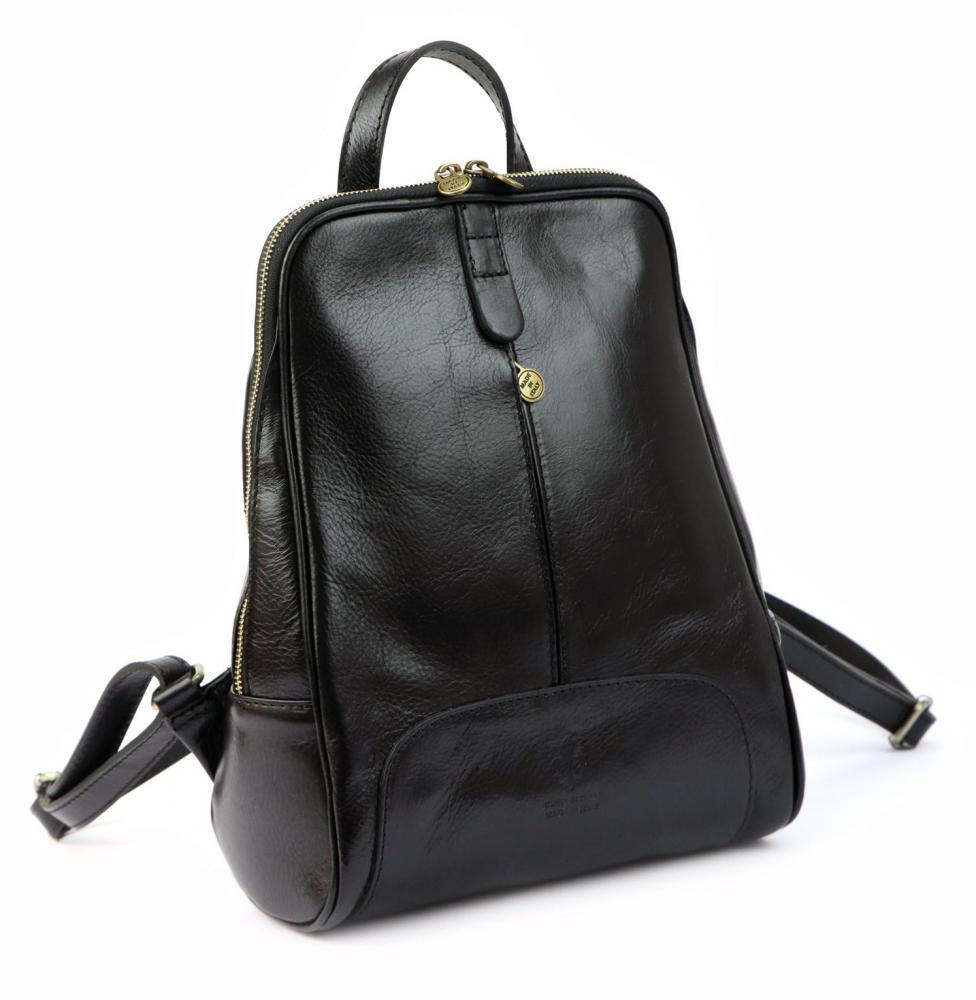 Vera Pelle Kožený zelený dámsky batoh Florence