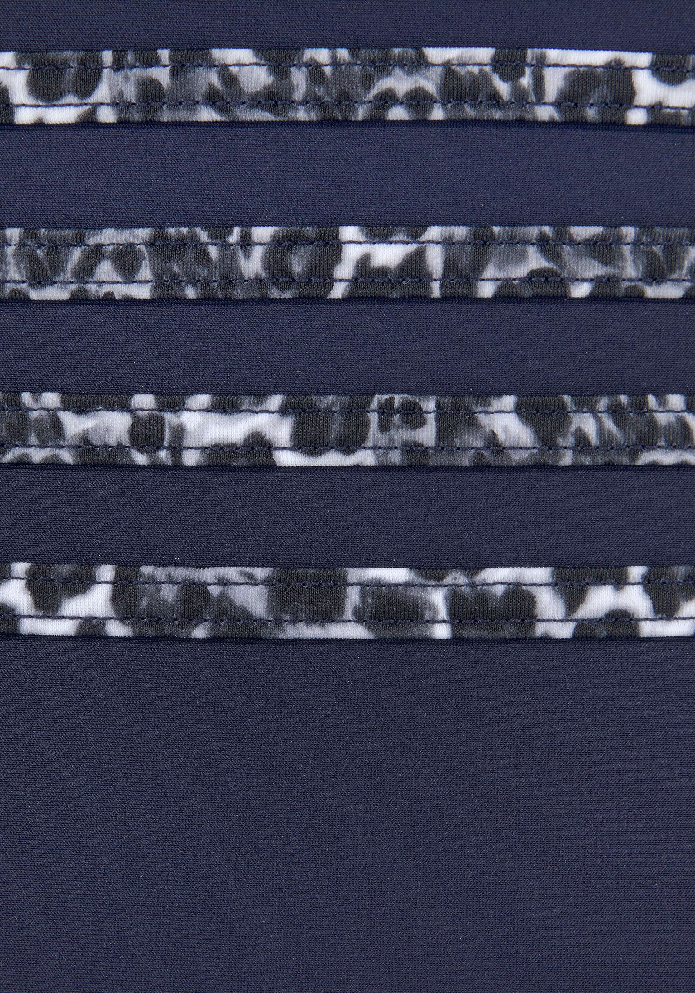 LASCANA Jednodielne plavky námornícka modrá / antracitová / svetlosivá