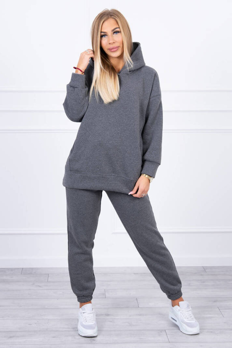 Kesi Dámska tepláková súprava s kapucňou Paris grafitová, Farba grafitová