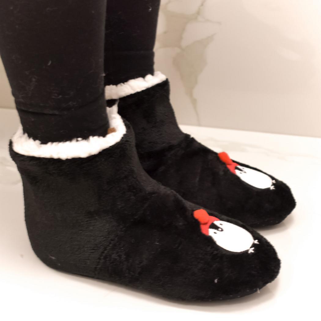 JOHN-C Detské čierne ponožkové kapce NATALE PINGUINO