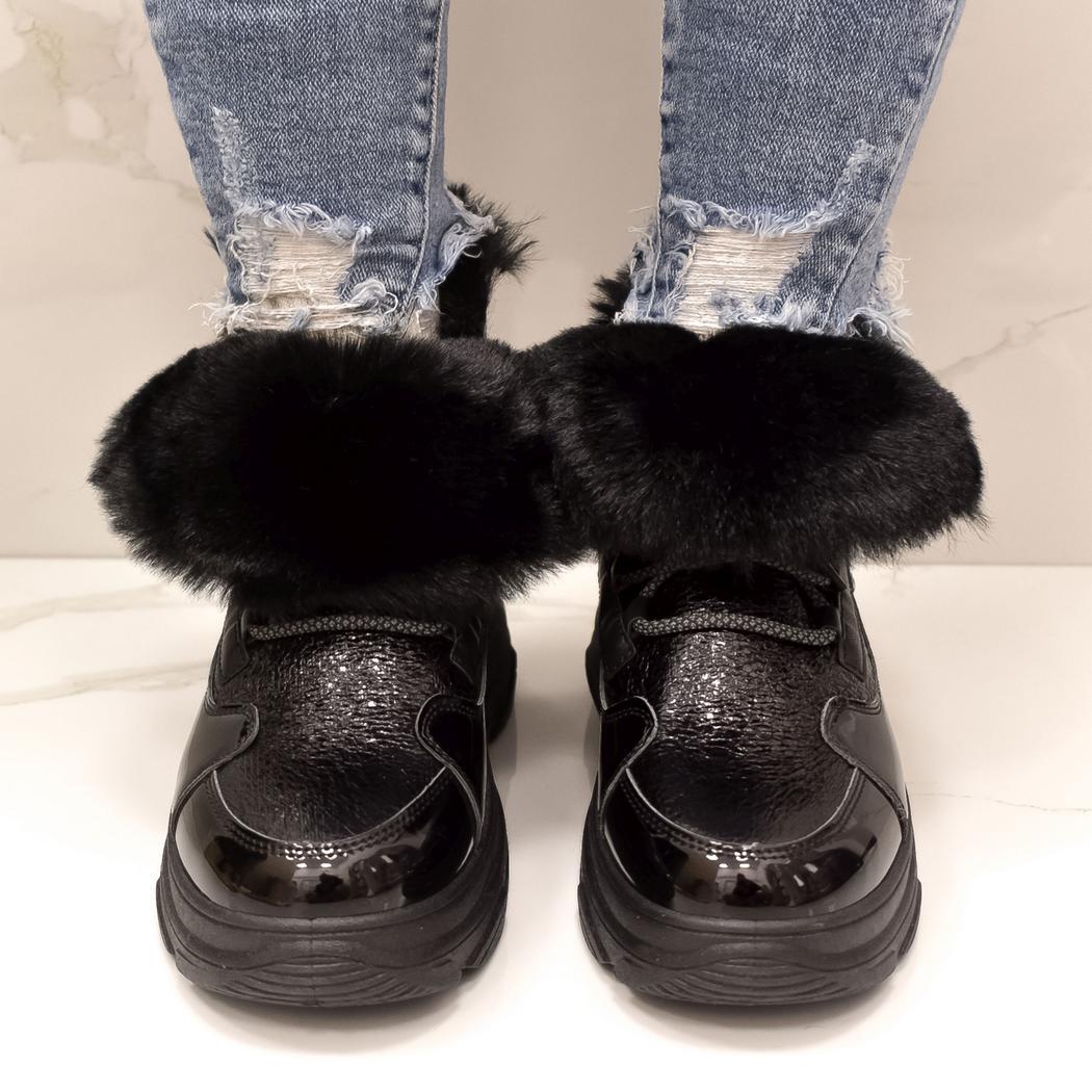 JOHN-C Dámske čierne snehule SCARLETTI