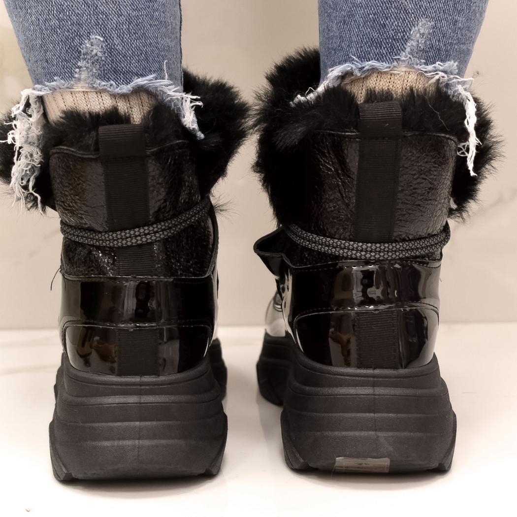 JOHN-C Dámske čierne snehule SCARLETTI