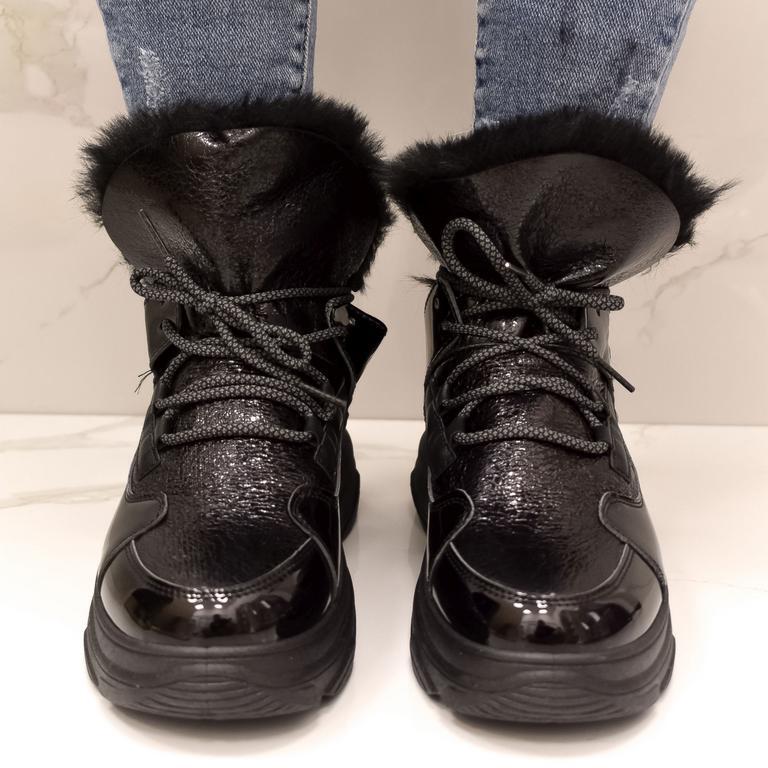 JOHN-C Dámske čierne snehule SCARLETTI