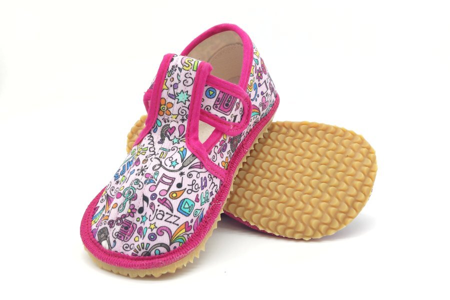 Barefoot papučky BEDA Music BF 060010/W2 (ZÚŽENÉ)