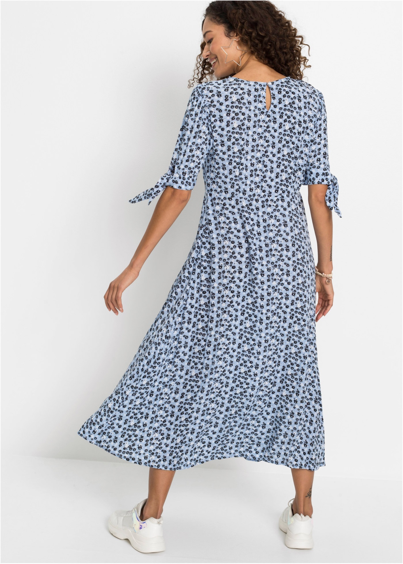 bonprix Maxi šaty, farba modrá