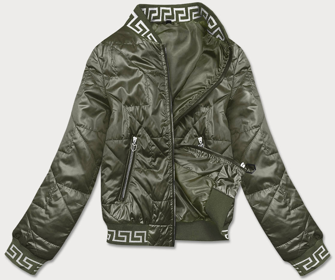 S'WEST Dámsky bomber v khaki farbe (B8123-11)