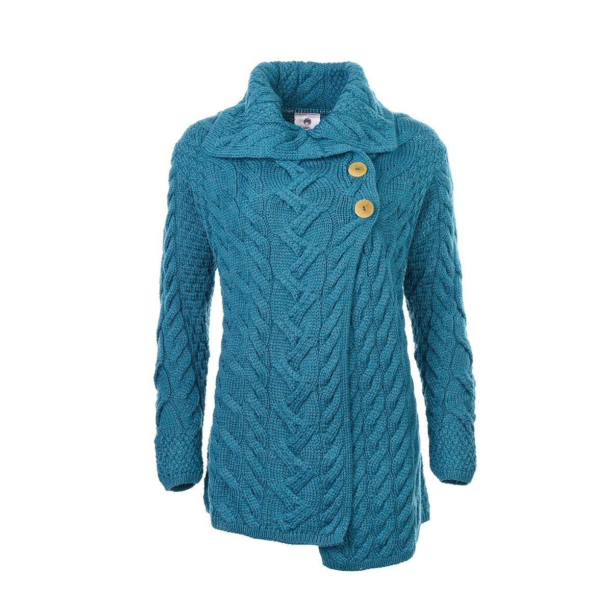 Dámsky vlnený sveter Vlnka S05 modrá veľkosti oblečenia L